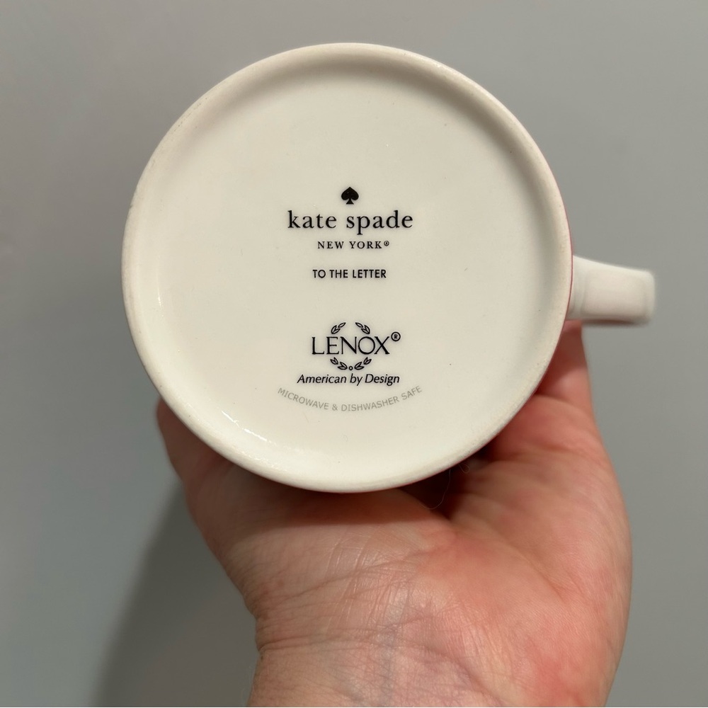 Kate Spade Lenox To The Letter Red and Purple Striped Mug with Initial “K” - Picture 5 of 7